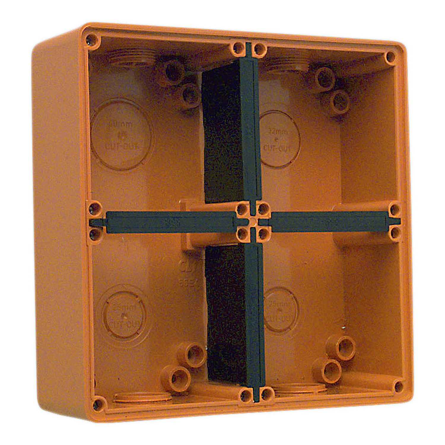 PDL 56 Series - Enclosure 4-Gang 2x25mm 4x32mm IP66 - Chemical-Resistant Orange