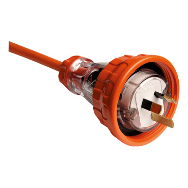 Electric Orange  Clipsal - 56 Series, Plug Top, Straight, 3 Flat PIN, 10A,  250V, IP66