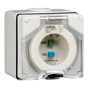 Clipsal - 56 Series, Residual Current Circuit Breaker, 2 Pole, 20A