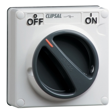 Clipsal - 56 Series, Surface Switch, IP66 1 Gang Double Pole 32A Less Enclosure