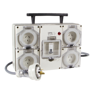 Clipsal - 56 Series, Socket Outlet, 250V, 10A, 30mA RCD, Portable RCD Protected