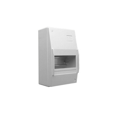 Max 4 Consumer Switchboards, Switchboard Enclosure, Series 4CC, 6 Module, Surface Mount, Full DIN Rail