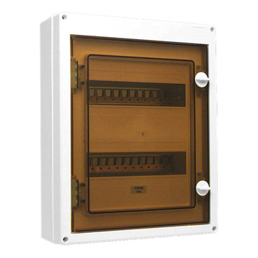 Switchboard Enclosure, Series 4CW, 24 Module, Surface Mount, Full DIN Rail