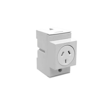 Clipsal MAX4 Socket Outlet DIN Mounted 10 A 250 V 3 Pin 2.5 Module Double Pole