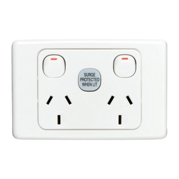 2000 Series, Surge Protected Socket Outlet, 1 Pole, 250V, 10A