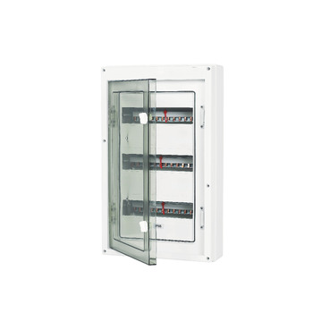 Switchboard Enclosure, Series 4CW, 36 Module, Surface Mount, Full DIN Rail