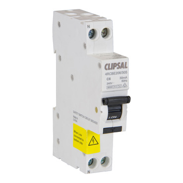 Clipsal Max4 Rcbo Slim 1pn 6a C Curve 30ma Type A 6000a
