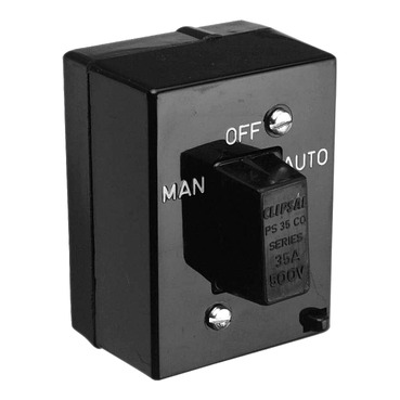 Main Switch, 1 Pole, 35A, Panel Mount, Marked Auto/Off/Man