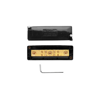 Clipsal - Max 4, Maxi Neutral Link, 370mm500 V 7 Hole With Cover Front Wiring Black