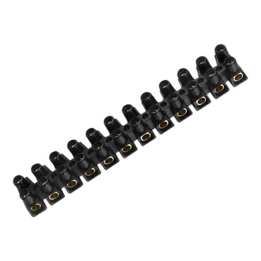 Max 4 Strip Connectors, 15A, Plastic Medium Duty, 12 Terminal Available Bk Or Tr