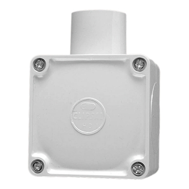Square Junction Boxes, PVC, 40mm Entries, 1 Way