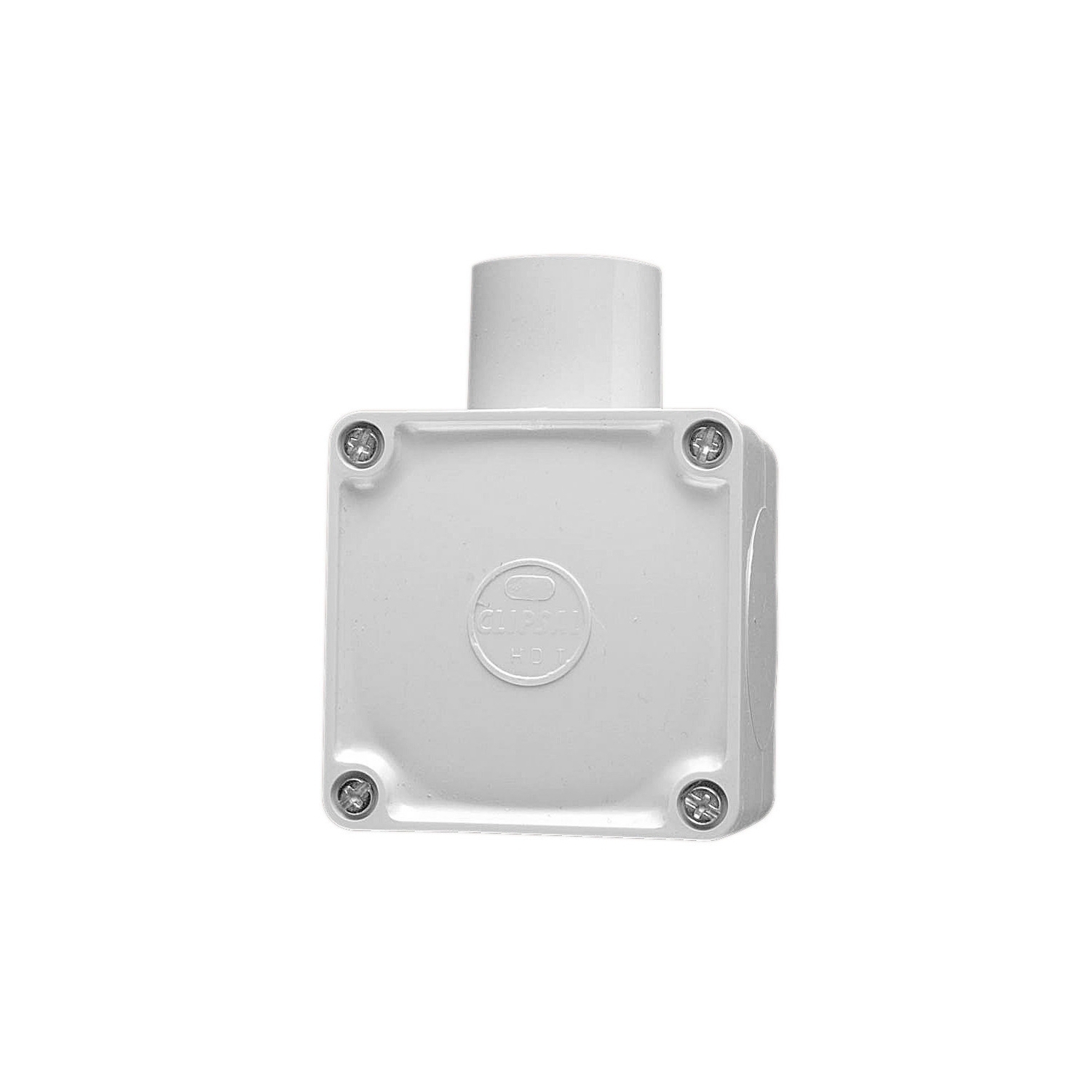 Square Junction Boxes, PVC, 32mm Entries, 1 Way, Grey