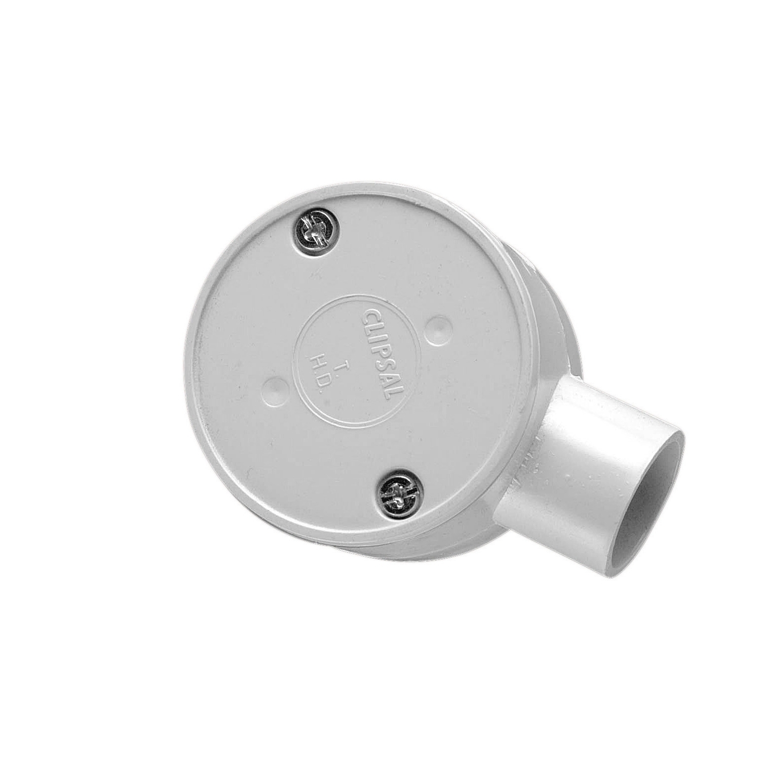 Round Junction Boxes, PVC, 20mm Entries, 1 Way, Grey