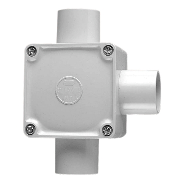 Clipsal - Cable Management, Junction Box, Square, PVC32mm Entries, 3 Way