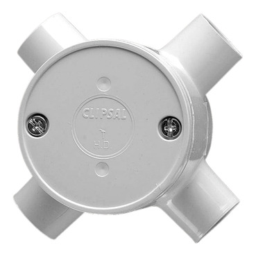 Grey | Clipsal - Cable Management, Round Junction Box, PVC, 16mm ...