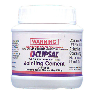 Cable Management PVC Medium Gap Filling Clear Cement, 125Ml Bottle With Brush