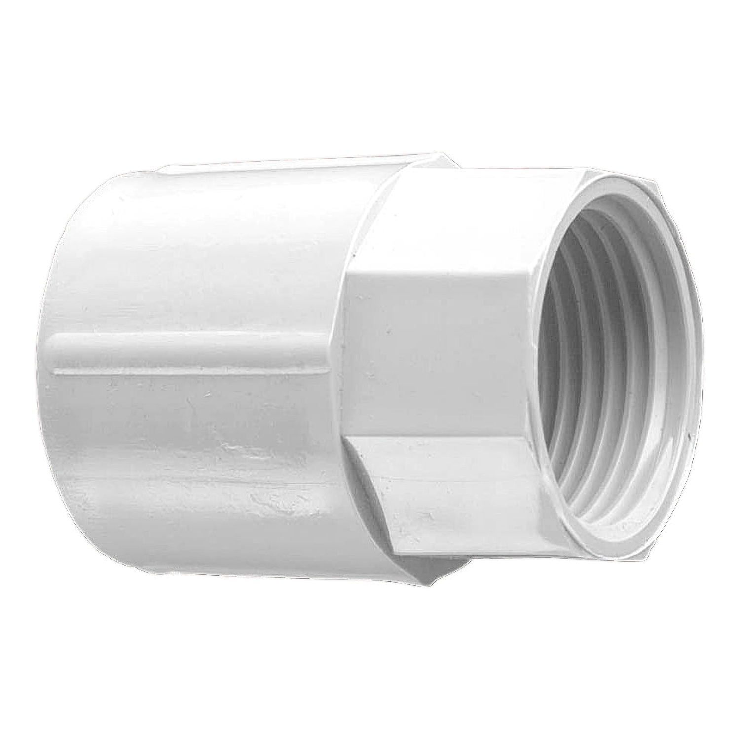 Solid Fittings - PVC, Plain To Screwed Couplings, 25mm, Grey
