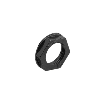 Flexible Conduit Terminators, Hexagonal Lock Nuts - Black Nylon, 20mm