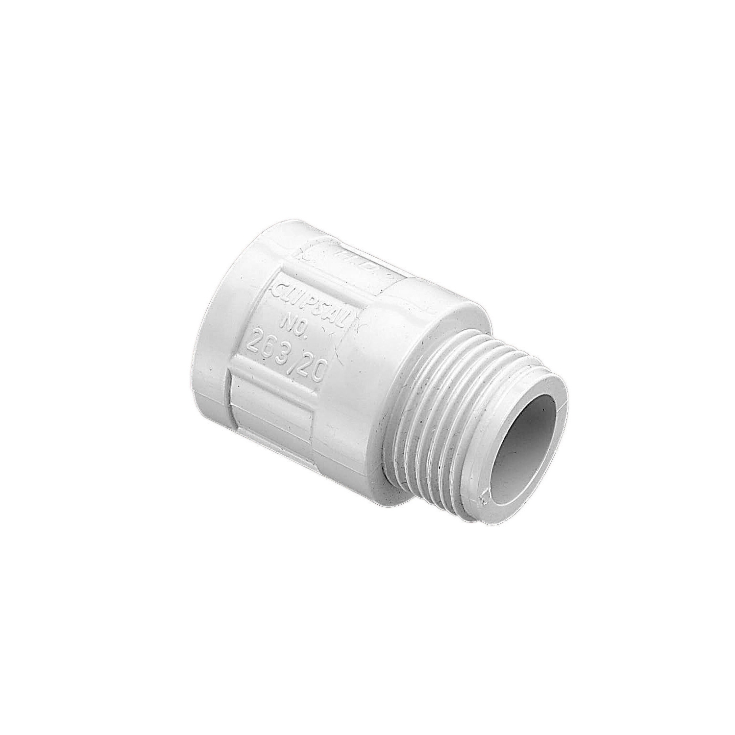 Solid Fittings - PVC, Adaptors - Plain To Screwed Conduit, 32mm, Orange