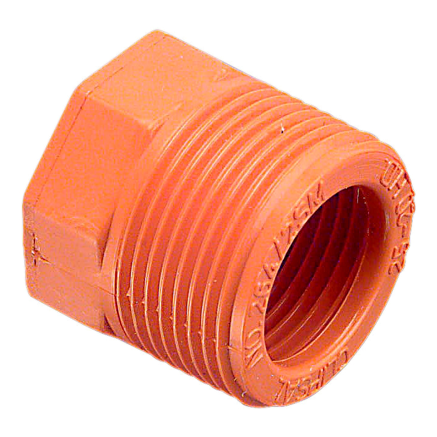 Solid Fittings - PVC, Screwed Reducers, 40mm - 32mm, Orange