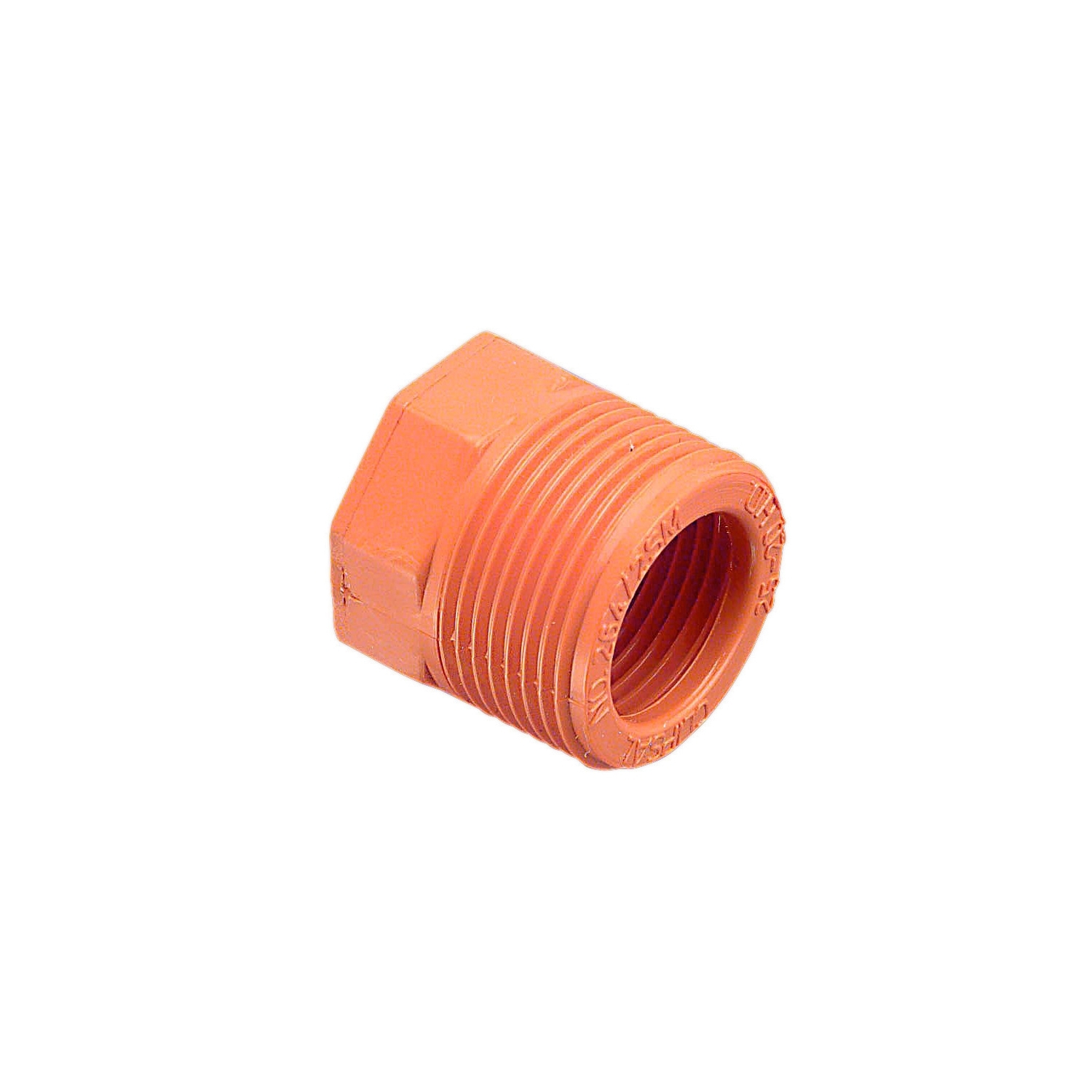 Solid Fittings - PVC, Screwed Reducers, 25mm - 20mm, Orange