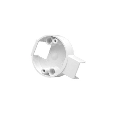 Mini Duct Fittings, Round Surface Mount Block, 50mm Mount Centre