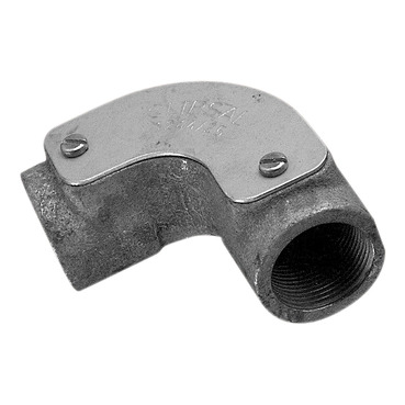 Clipsal - Cable Management, Inspection Elbow, 25mm Galvanised Cast Iron