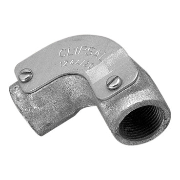 Clipsal - Cable Management, Inspection Elbow, 20mm Galvanised Cast Iron