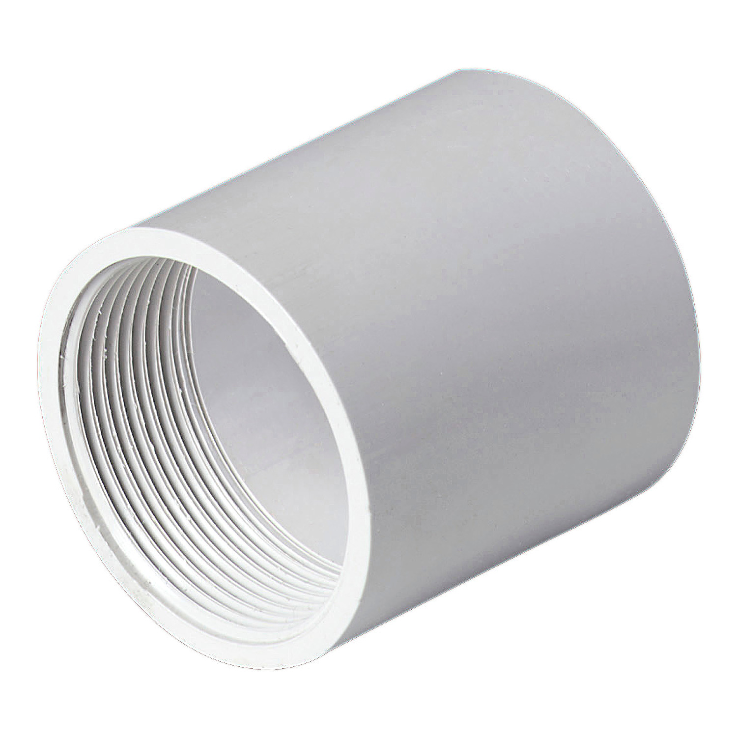 Solid Fittings - PVC, Plain To Screwed Couplings, 32mm, Grey