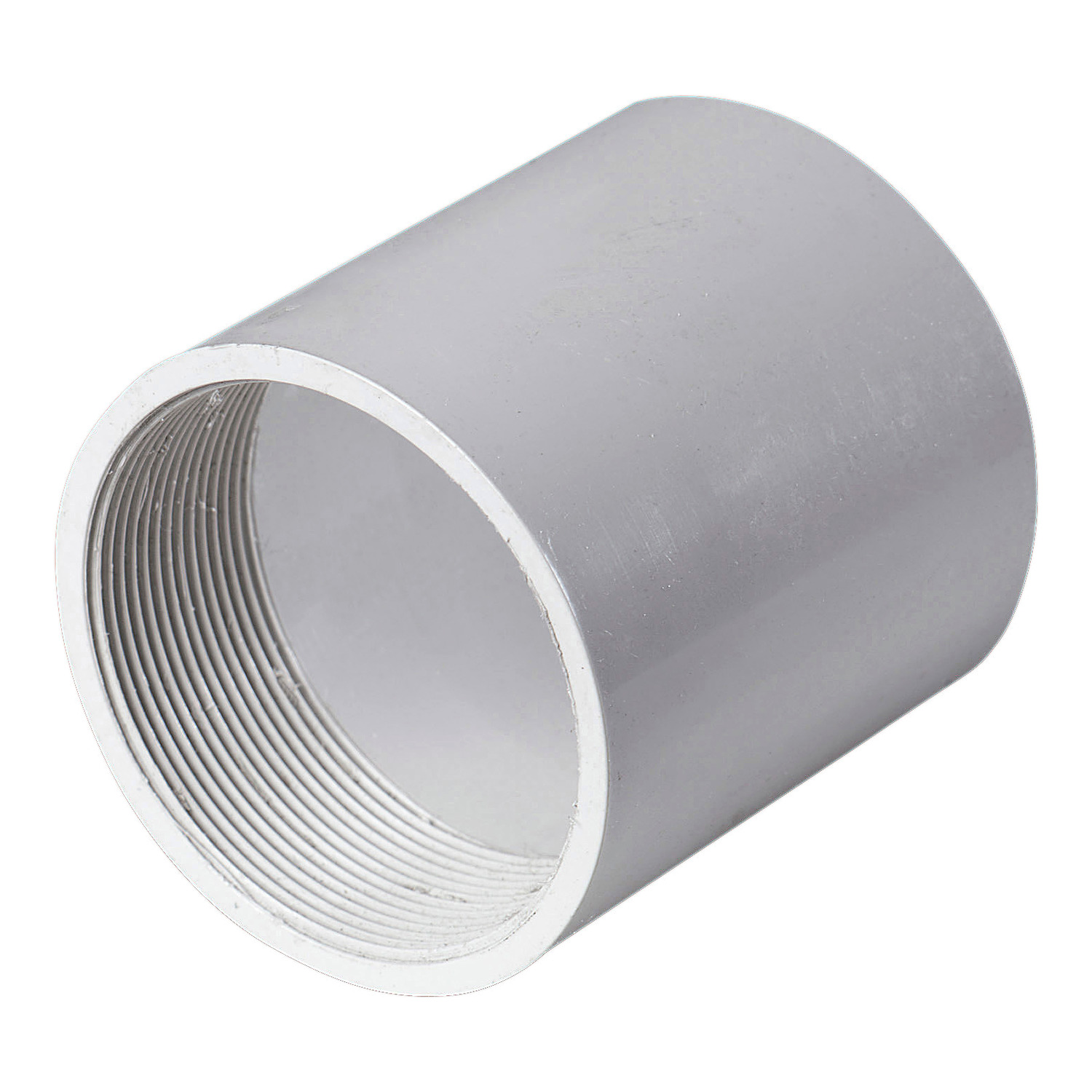 Solid Fittings - PVC, Plain To Screwed Couplings, 50mm, Grey