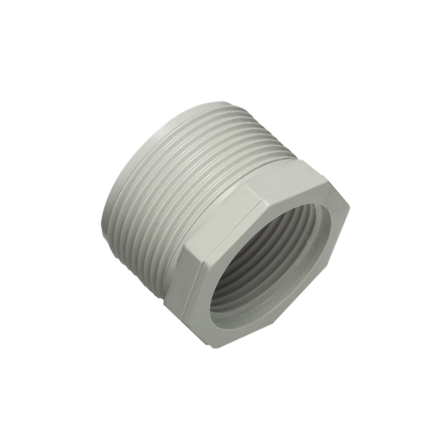 Solid Fittings - PVC, Screwed Reducers, 40mm - 32mm, Grey