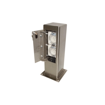 Clipsal - Cable Management, Pedestal Pole, 125x125mm, Single Sided With One Lockable Door