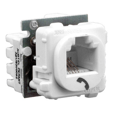 Clipsal Actassi, Modular Socket, Category 3, 6 Way, 6 Contact Socket Mechanism, Telephone