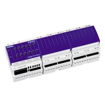 Clipsal C-Bus, Relay, DIN Rail Mounted, Voltage Free, 240V AC, 12 Channel, 10A, With C-Bus Power Supply