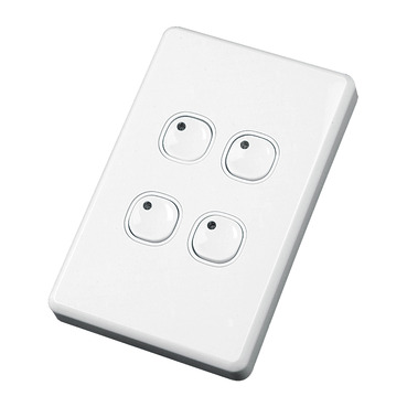 C-Bus Control And Management System, C-Bus Plastic Plate Wall Switches Classic , 4 Button
