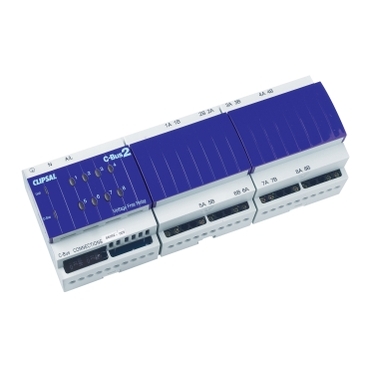 Clipsal C-Bus, Relay, DIN Rail Mounted Voltage Free, 240V AC, 8 Channel, 10A, With C-Bus Power Supply 