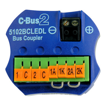 C-Bus Coupler Input Unit, 2 Channel Bus Coupler, Remote LED Facility