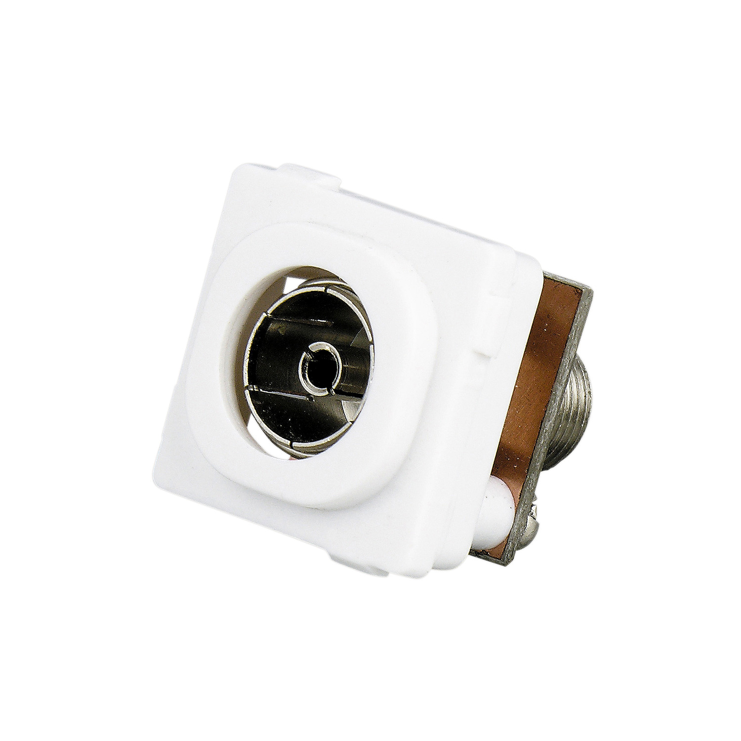TV Antenna Socket 75 Ohm - PAL female front, F-type, IR pass
