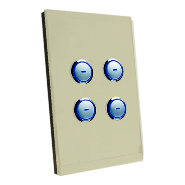 Pure White Clipsal C Bus Wall Plate Saturn Key Input Unit 4 Key A Series