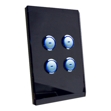 C-Bus, SpaceLogic Wall Plate, Saturn, A-Series, Key Input Unit, 4 Keys