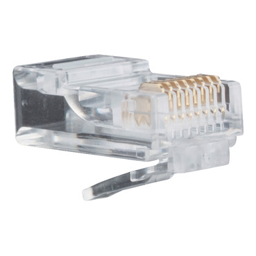 Angled Image of 3110P45FT50 Plug RJ45 8P8C Round Stranded Cable 50 pack