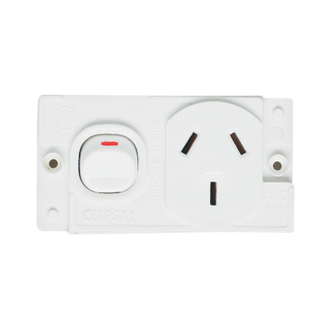 Metal Plate Series, Switched Socket Mechanism, Double Pole Single