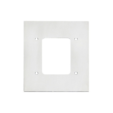 Medilec, Wall Box, Flush Mount, Metal Plate, 1 Gang Fascia, Stainless Steel
