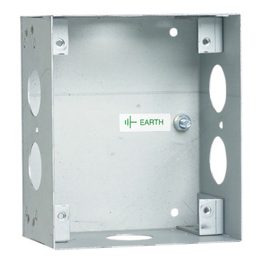 Medilec, Wall Box, Flush Mount, Metal Plate, 1 Gang