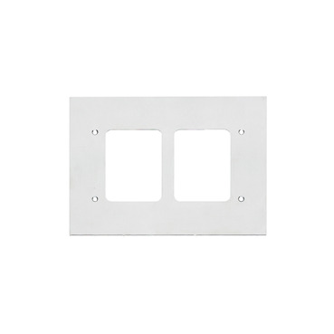Medilec, Wall Box, Flush Mount, Metal Plate, 2 Gang, Fascia