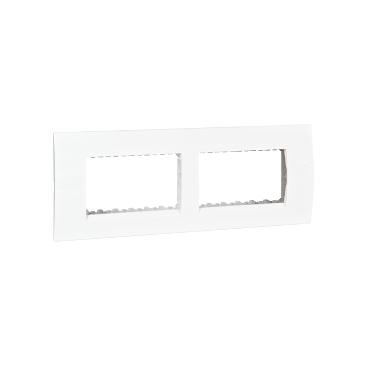 Switch Grid Plate And Cover, Double, Horizontal Mount, Less Mechanism