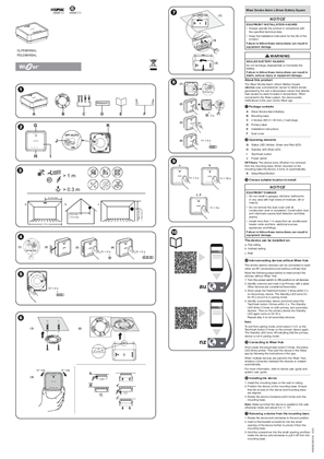 Wiser Smoke Alarm Battery - Instruction sheet