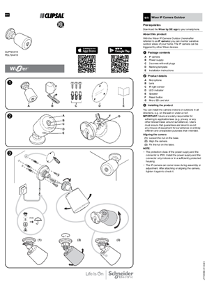 Wiser IP Camera Outdoor - Instruction sheet