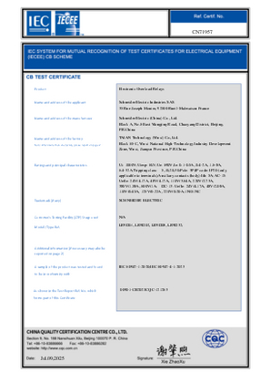 CB Certificate_TeSys LRD_LR9D01-32_TaiAn