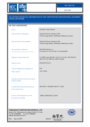 CB Certificate_TeSys Vairo_VZ7_VZ20_Pisek